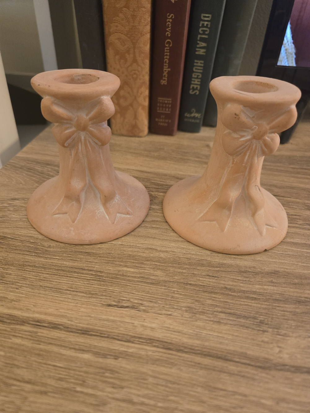 Terracotta Bow Candle Holders - Home Accents